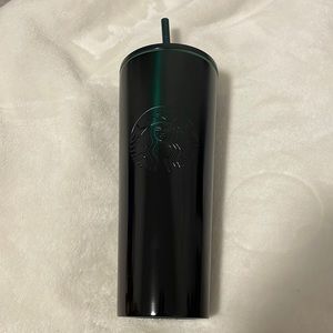 Starbucks Glossy Stainless Steel black and green iridescent tumbler